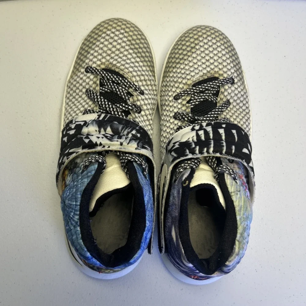 Nike Kyrie 2 GS Effect Black Multi Color Sail Tie Dye Size 6.5Y, Women's 8